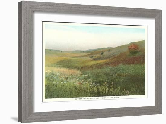 Sunset in the Hills, Nantucket, Massachusetts-null-Framed Art Print