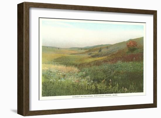 Sunset in the Hills, Nantucket, Massachusetts-null-Framed Art Print