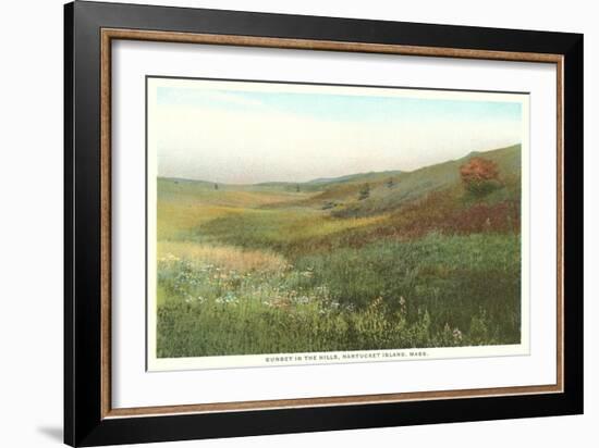 Sunset in the Hills, Nantucket, Massachusetts-null-Framed Art Print