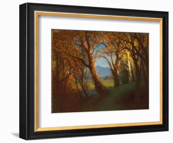 Sunset in the Nebraska Territory-Albert Bierstadt-Framed Premium Giclee Print