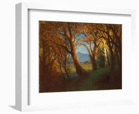 Sunset in the Nebraska Territory-Albert Bierstadt-Framed Giclee Print