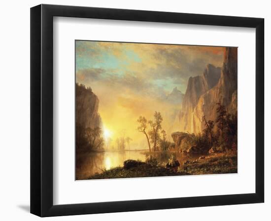 Sunset in the Rockies-Albert Bierstadt-Framed Giclee Print