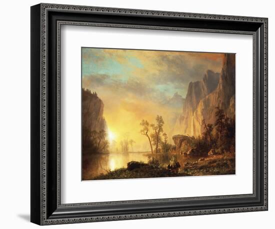 Sunset in the Rockies-Albert Bierstadt-Framed Giclee Print