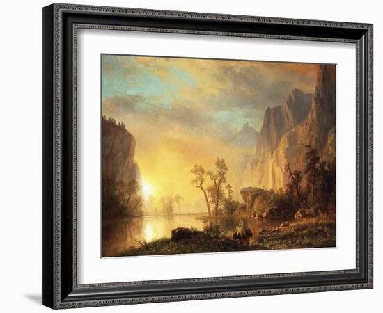 Sunset in the Rockies-Albert Bierstadt-Framed Giclee Print