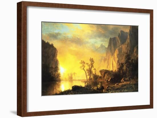 Sunset in the Rockies-Albert Bierstadt-Framed Art Print