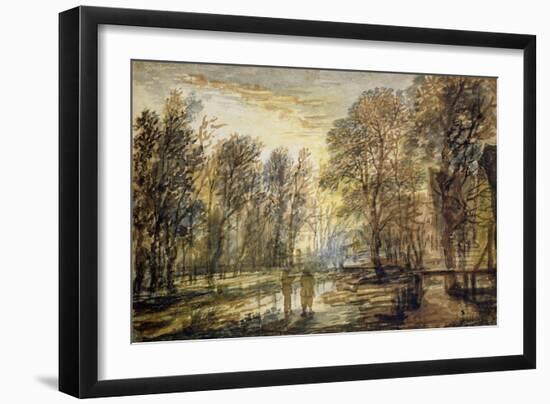 Sunset in the Wood-Aert van der Neer-Framed Giclee Print