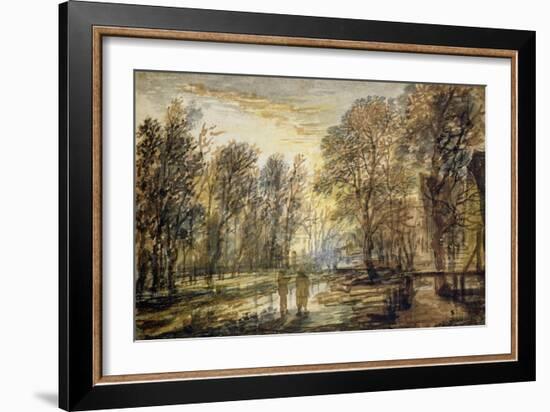 Sunset in the Wood-Aert van der Neer-Framed Giclee Print