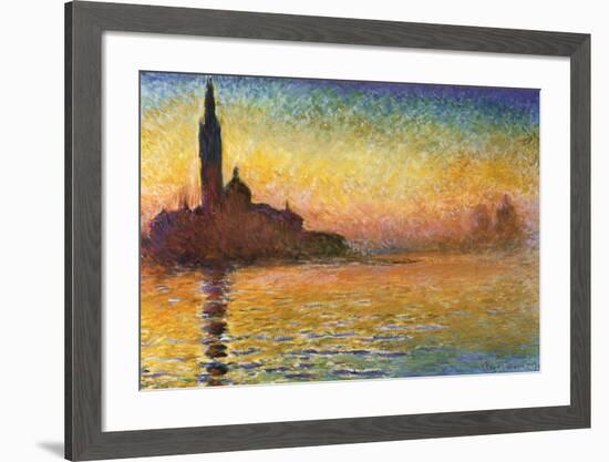 Sunset In Venice-Claude Monet-Framed Art Print