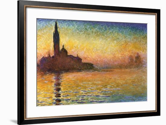 Sunset In Venice-Claude Monet-Framed Art Print