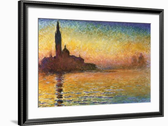 Sunset In Venice-Claude Monet-Framed Art Print