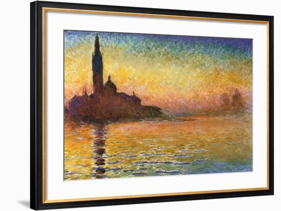 Sunset In Venice-Claude Monet-Framed Art Print