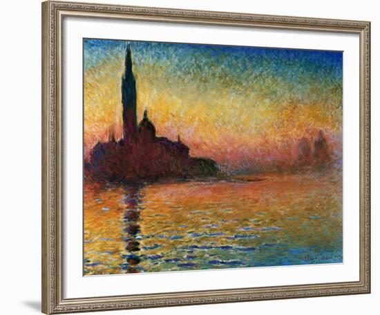 Sunset In Venice-Claude Monet-Framed Art Print