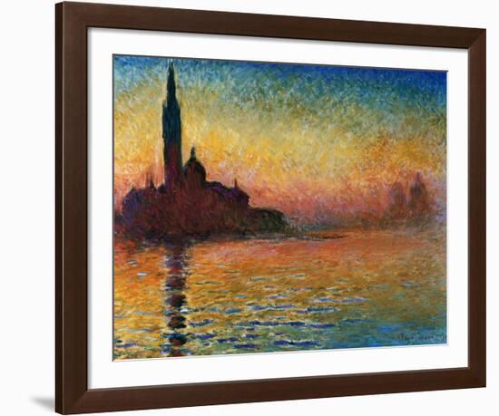 Sunset In Venice-Claude Monet-Framed Art Print