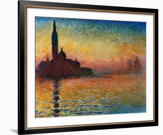 Sunset In Venice-Claude Monet-Framed Art Print