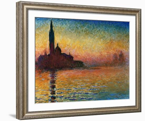 Sunset In Venice-Claude Monet-Framed Art Print