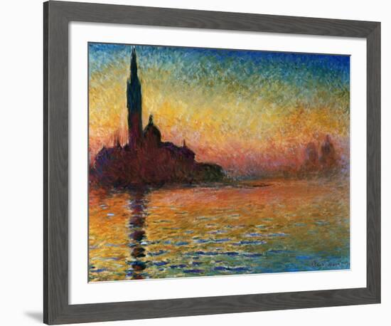 Sunset In Venice-Claude Monet-Framed Art Print