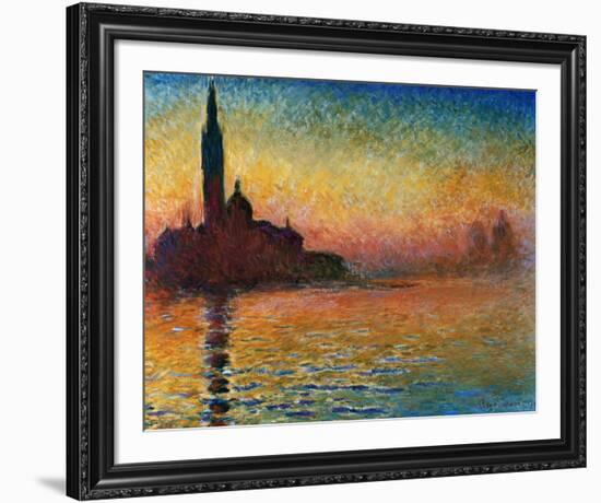 Sunset In Venice-Claude Monet-Framed Art Print