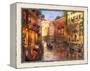 Sunset in Venice-Dominic Davison-Framed Stretched Canvas