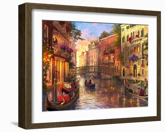 Sunset in Venice-Dominic Davison-Framed Premium Giclee Print