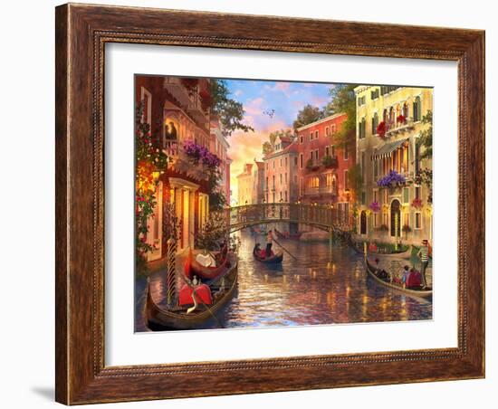 Sunset in Venice-Dominic Davison-Framed Premium Giclee Print