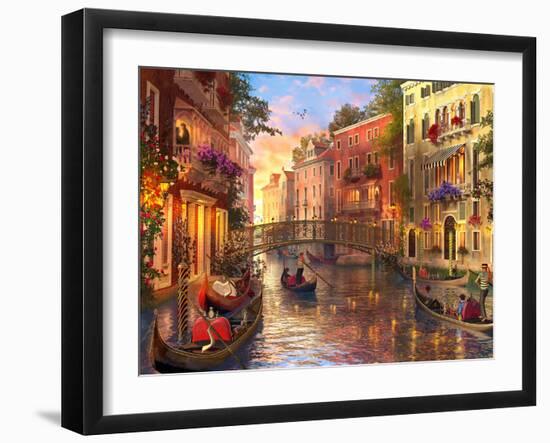 Sunset in Venice-Dominic Davison-Framed Premium Giclee Print
