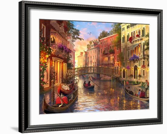 Sunset in Venice-Dominic Davison-Framed Art Print