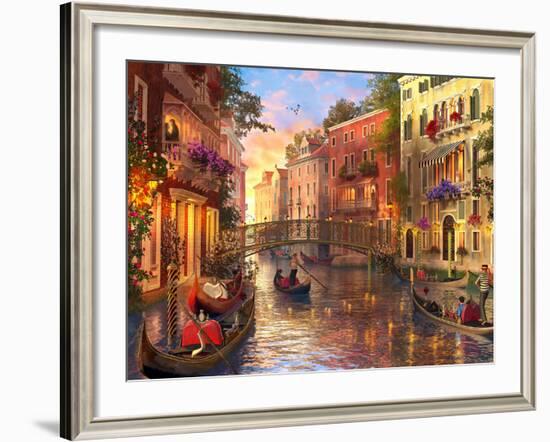 Sunset in Venice-Dominic Davison-Framed Art Print