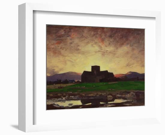Sunset, Iona (Oil on Canvas)-David Young Cameron-Framed Giclee Print