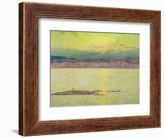 Sunset Ironbound, Mount Desert, Massachusetts, 1896-Childe Hassam-Framed Giclee Print