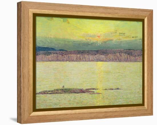 Sunset Ironbound, Mount Desert, Massachusetts, 1896-Childe Hassam-Framed Premier Image Canvas