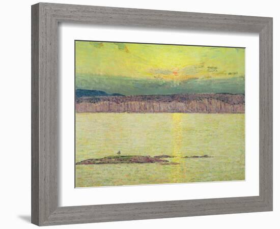 Sunset Ironbound, Mount Desert, Massachusetts, 1896-Childe Hassam-Framed Giclee Print