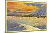 Sunset, Jacksonville Beach, Florida-null-Mounted Art Print