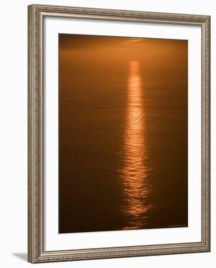 Sunset Just off the Coast of Oahu, Hawaii, United States of America, Pacificnorth America-Ethel Davies-Framed Photographic Print