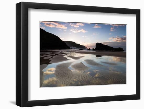 Sunset, Kearvaig Bay, Cape Wrath, Durness, Scotland, United Kingdom, Europe-Bill Ward-Framed Photographic Print