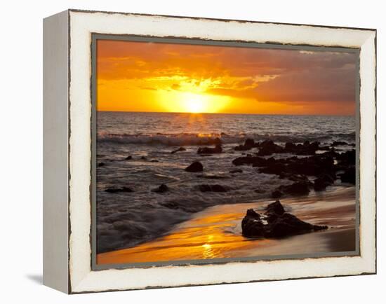 Sunset, Kihei, Maui, Hawaii, USA-Cathy & Gordon Illg-Framed Premier Image Canvas