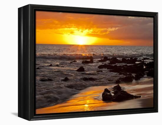 Sunset, Kihei, Maui, Hawaii, USA-Cathy & Gordon Illg-Framed Premier Image Canvas