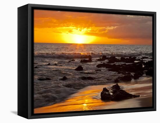 Sunset, Kihei, Maui, Hawaii, USA-Cathy & Gordon Illg-Framed Premier Image Canvas