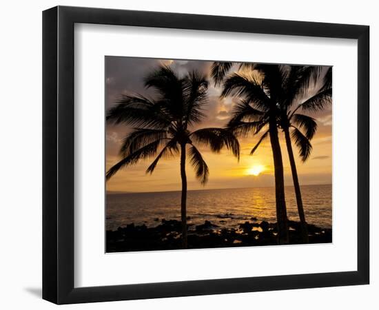 Sunset, Kihei, Maui, Hawaii, USA-Cathy & Gordon Illg-Framed Photographic Print