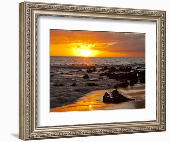 Sunset, Kihei, Maui, Hawaii, USA-Cathy & Gordon Illg-Framed Photographic Print