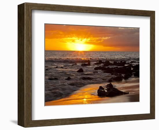 Sunset, Kihei, Maui, Hawaii, USA-Cathy & Gordon Illg-Framed Photographic Print