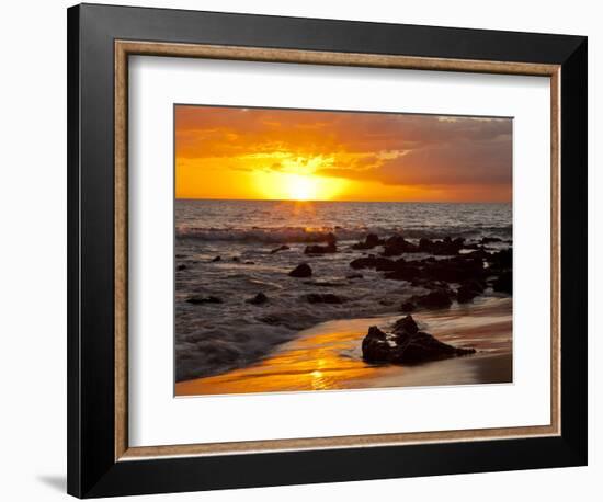 Sunset, Kihei, Maui, Hawaii, USA-Cathy & Gordon Illg-Framed Photographic Print