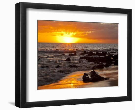 Sunset, Kihei, Maui, Hawaii, USA-Cathy & Gordon Illg-Framed Photographic Print