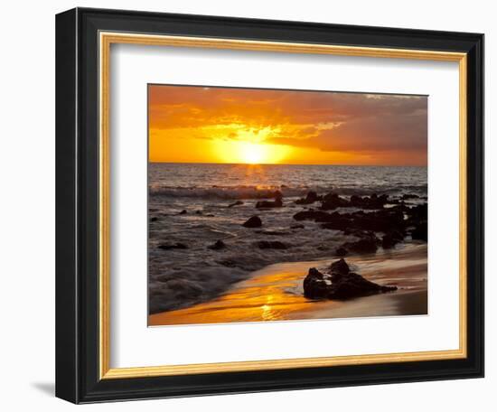 Sunset, Kihei, Maui, Hawaii, USA-Cathy & Gordon Illg-Framed Photographic Print