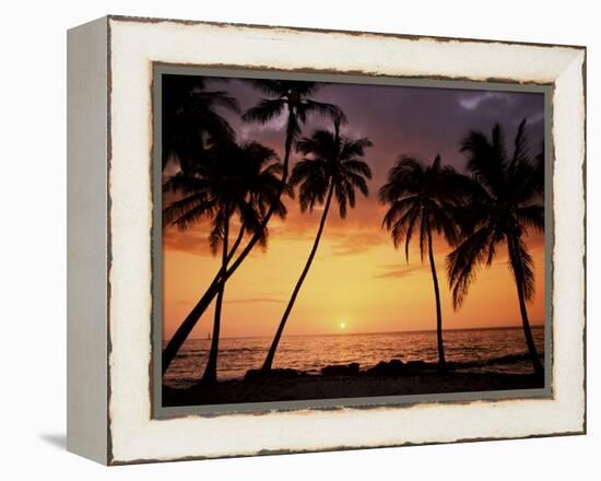 Sunset, Kohala Coast, Island of Hawaii, Hawaiian Islands, USA-null-Framed Premier Image Canvas