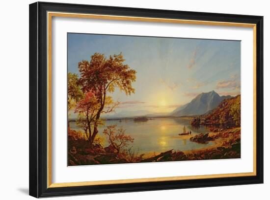 Sunset, Lake George, New York, 1867-Jasper Francis Cropsey-Framed Giclee Print