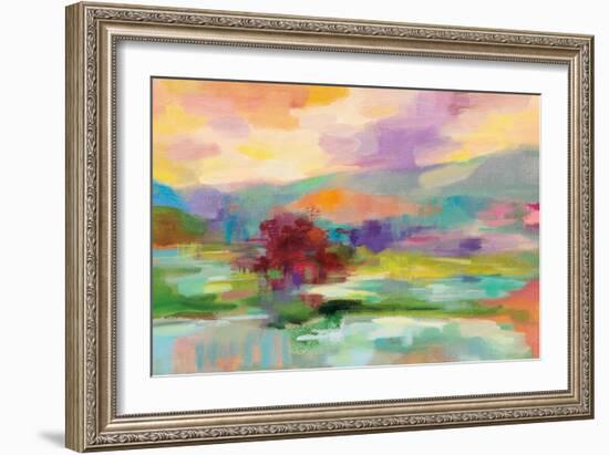 Sunset Lake Hues-Silvia Vassileva-Framed Art Print