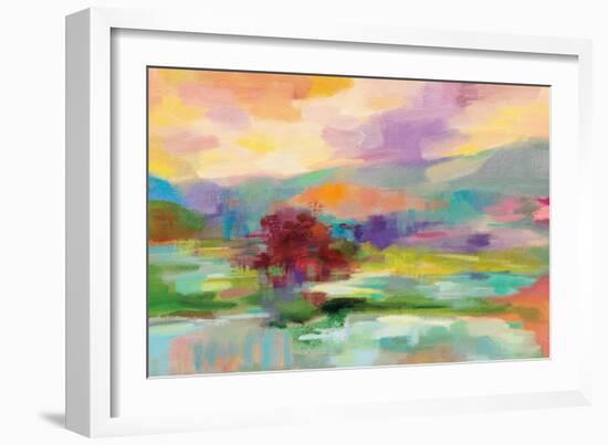 Sunset Lake Hues-Silvia Vassileva-Framed Art Print