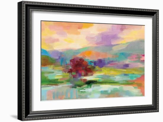 Sunset Lake Hues-Silvia Vassileva-Framed Art Print