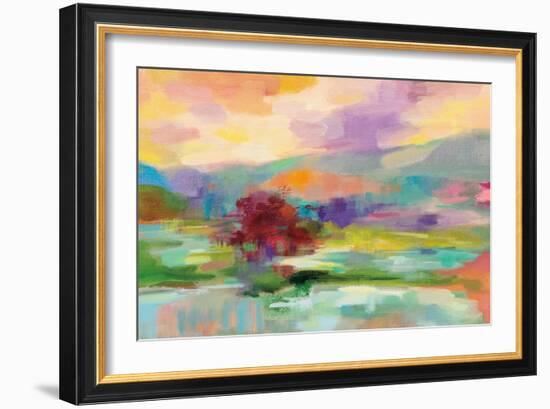 Sunset Lake Hues-Silvia Vassileva-Framed Art Print