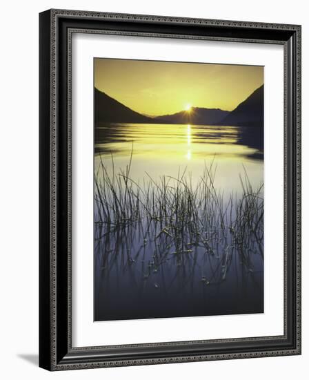 sunset, Lake Wenatchee, Wenatchee National Forest, Washington, USA-Charles Gurche-Framed Photographic Print